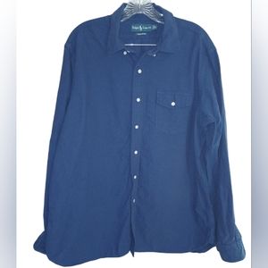 Ralph Lauren Shirt, Men's XL Blue Label Button Up Casual Preppy 100% Cotton